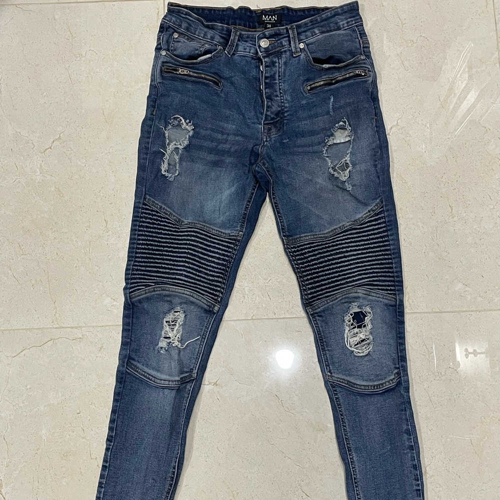 Boohoo Man Blue Denim